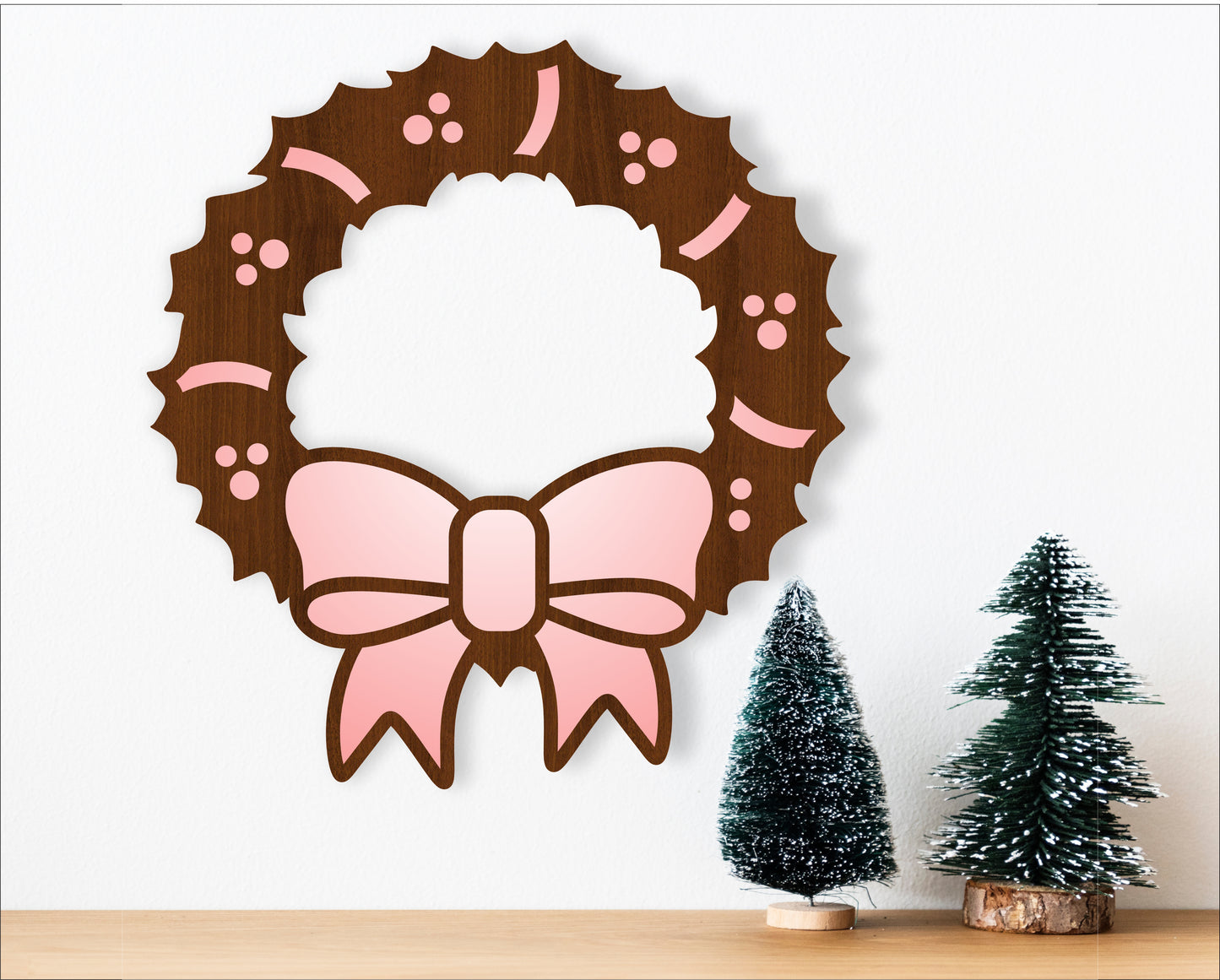 Christmas wreath wall sign design SVG / DXF / AI / PDF / CDR