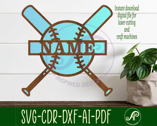 Baseball shape name sign SVG / DXF / AI / PDF / CDR