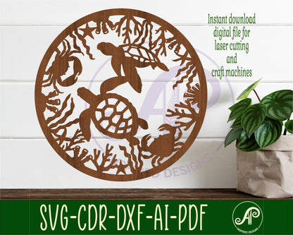 Turtle wall sign design SVG / DXF / AI / PDF / CDR