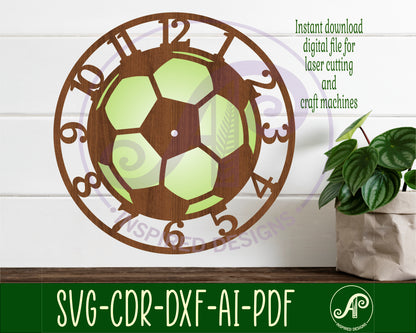 Soccer ball clock template design