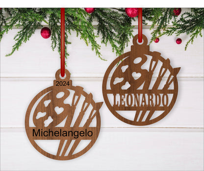 Artist Christmas Ornaments SVG laser cut files