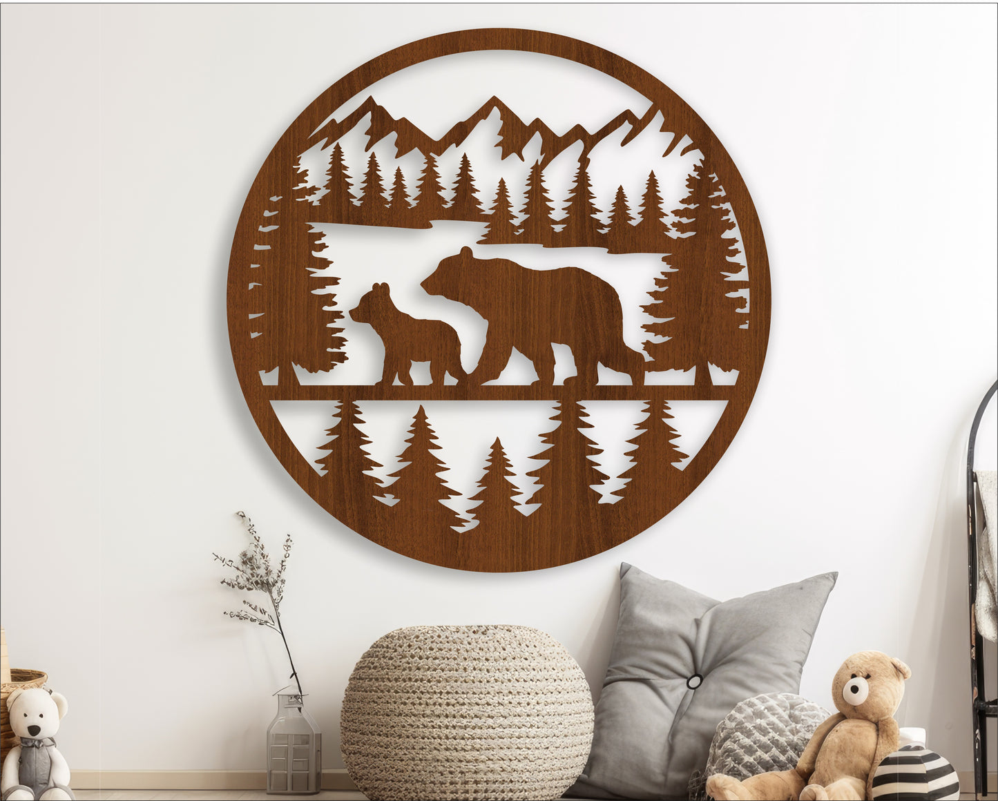 Bears wall sign design SVG / DXF / AI / PDF / CDR