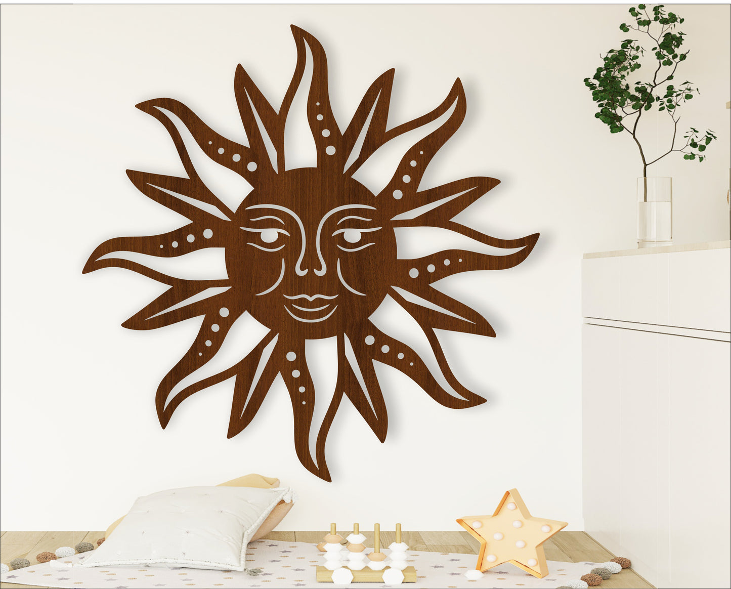 Sun wall sign design SVG / DXF / AI / PDF / CDR