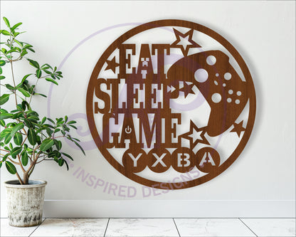 Gamer X wall sign design SVG / DXF / AI / PDF / CDR