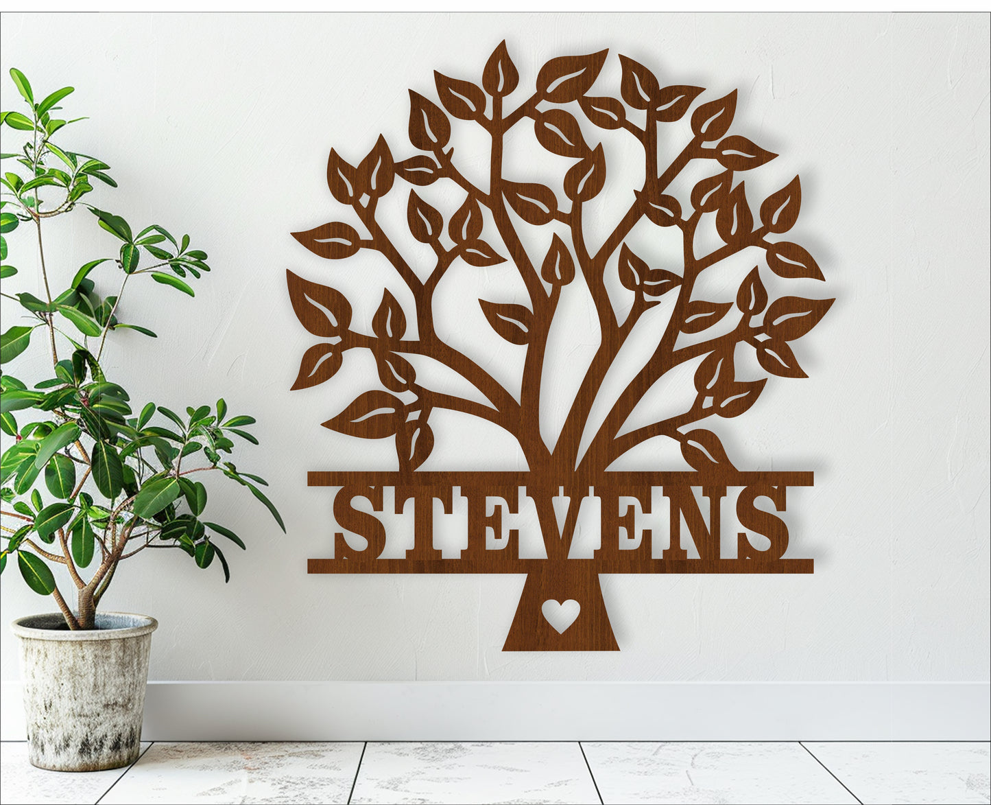 Family tree shape name sign SVG / DXF / AI / PDF / CDR