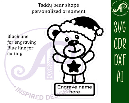 Teddy bear ornament ornament design SVG / DXF / AI