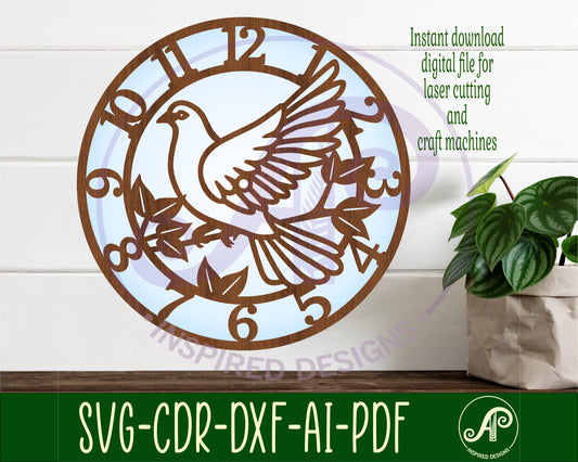 Dove wall clock template designs