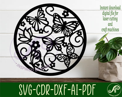 Butterflies wall sign design SVG / DXF / AI / PDF / CDR (Copy)