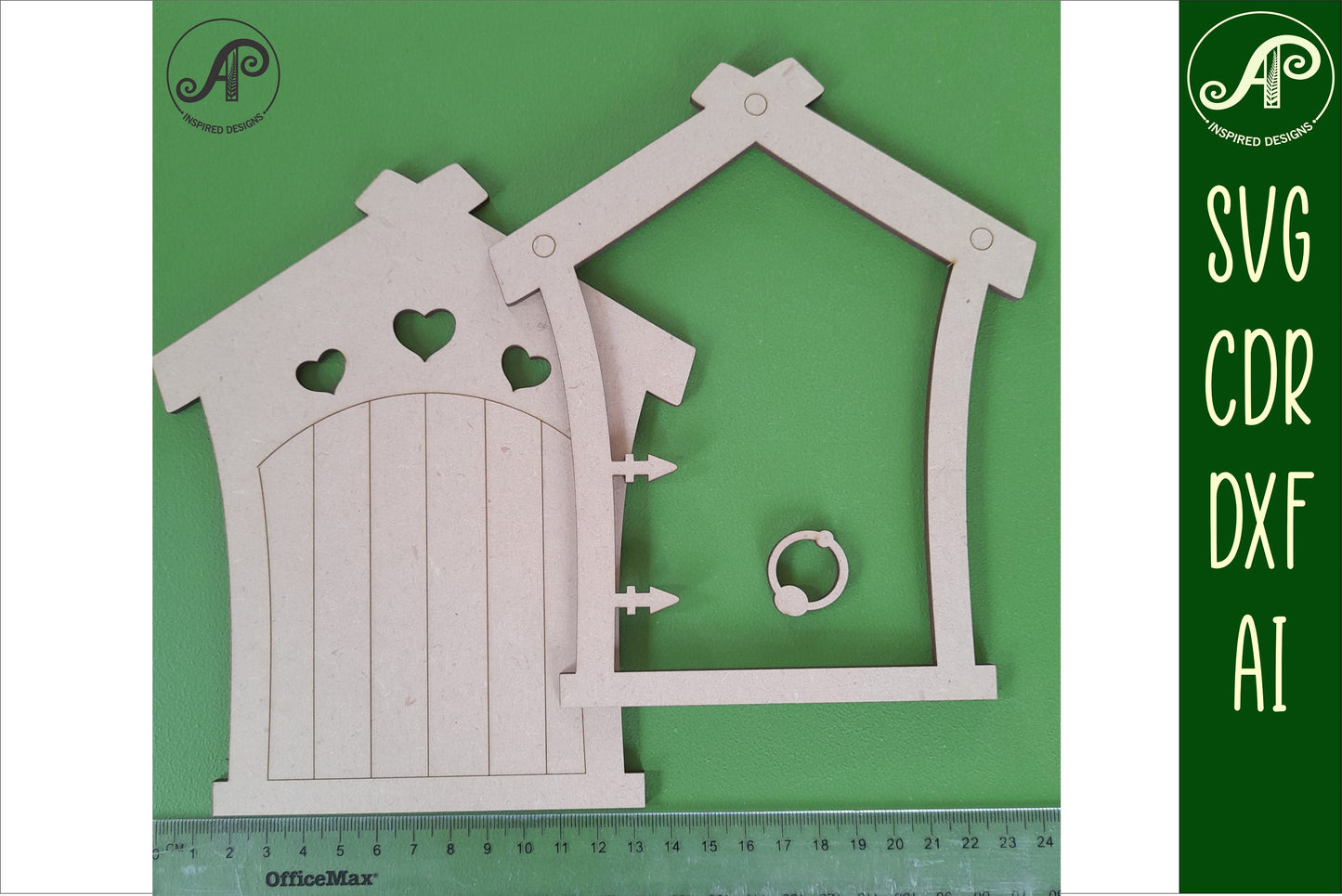 Two layer fairy door designs SVG / DXF / AI / PDF / CDR