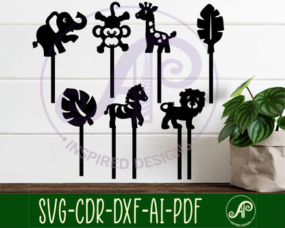 Safari  cupcake topper design SVG / DXF / AI / PDF / CDR