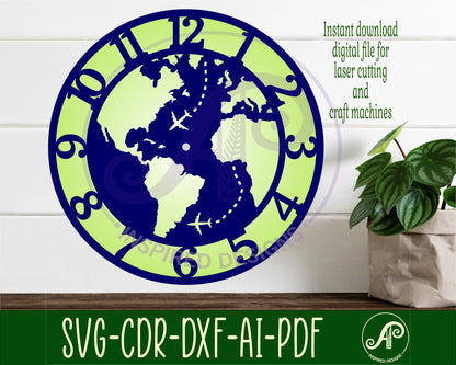 Globe clock template design