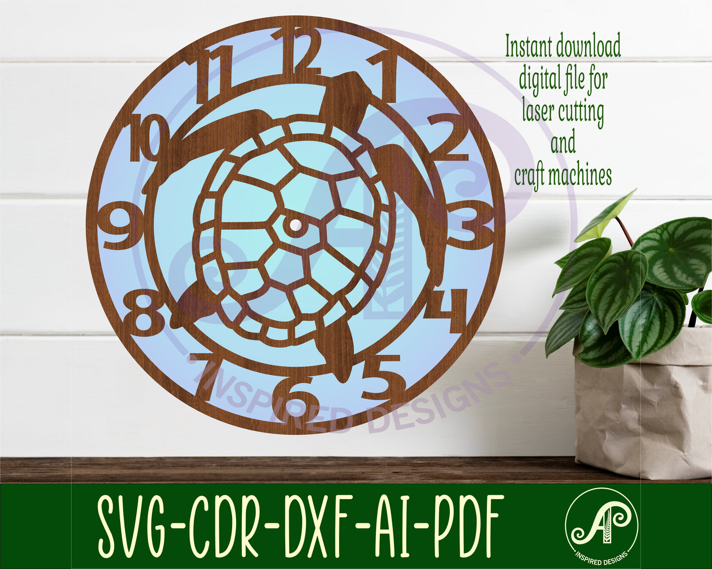 Turtle clock template design