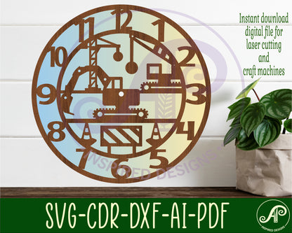 Construction clock template design