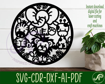 Cute safari wall sign design SVG / DXF / AI / PDF / CDR