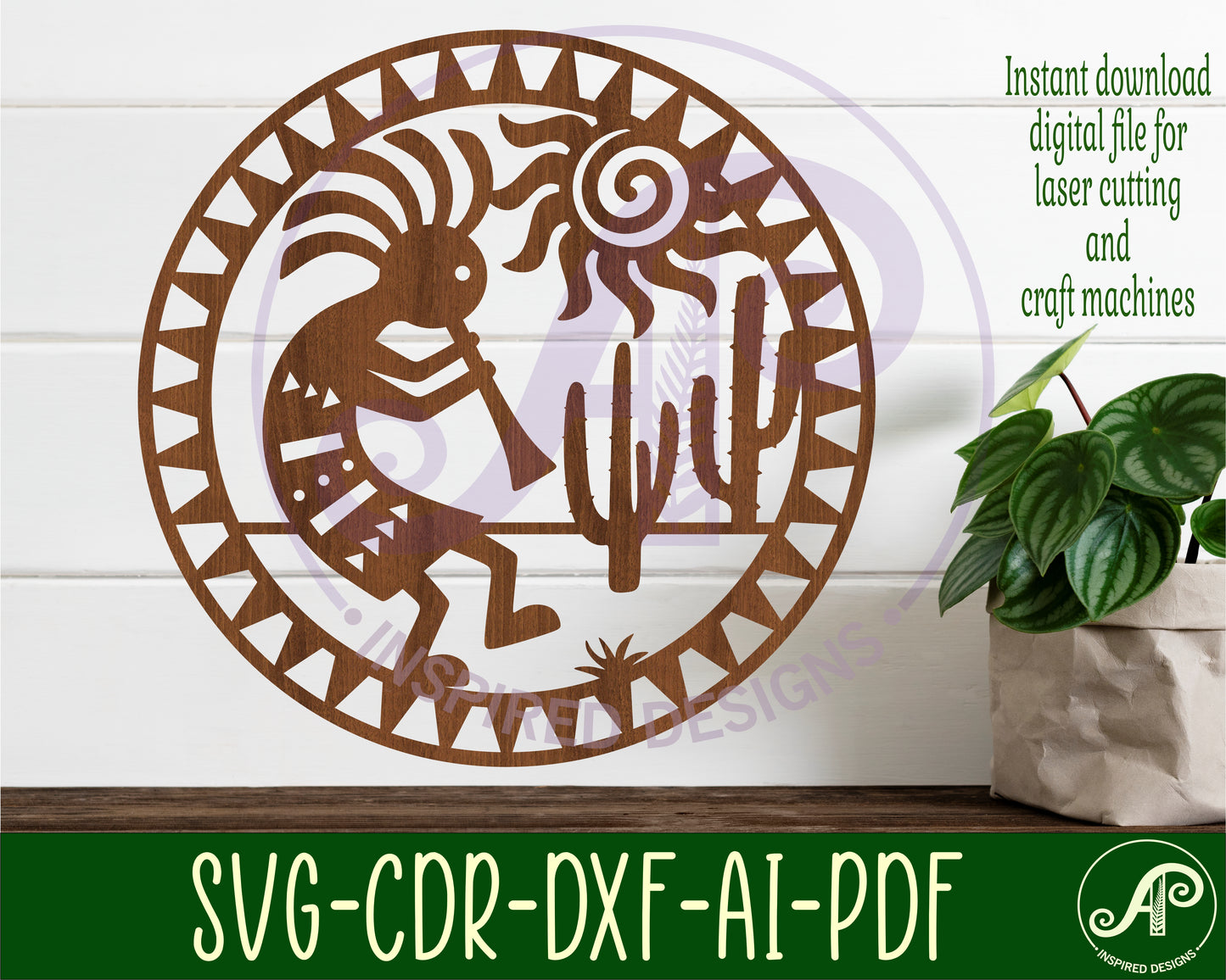 Kokopelli wall sign design SVG / DXF / AI / PDF / CDR