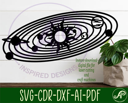 Solar system wall sign design SVG / DXF / AI / PDF / CDR