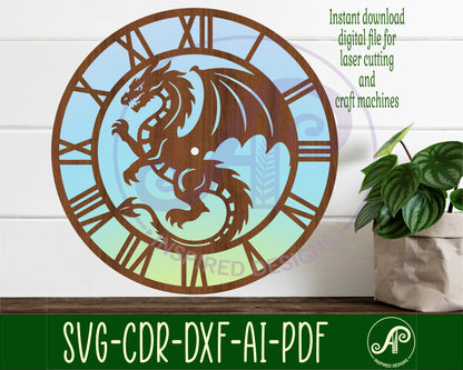 Dragon clock template design