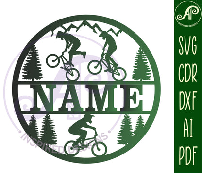 BMX name wall sign. SVG / DXF / AI / PDF / CDR