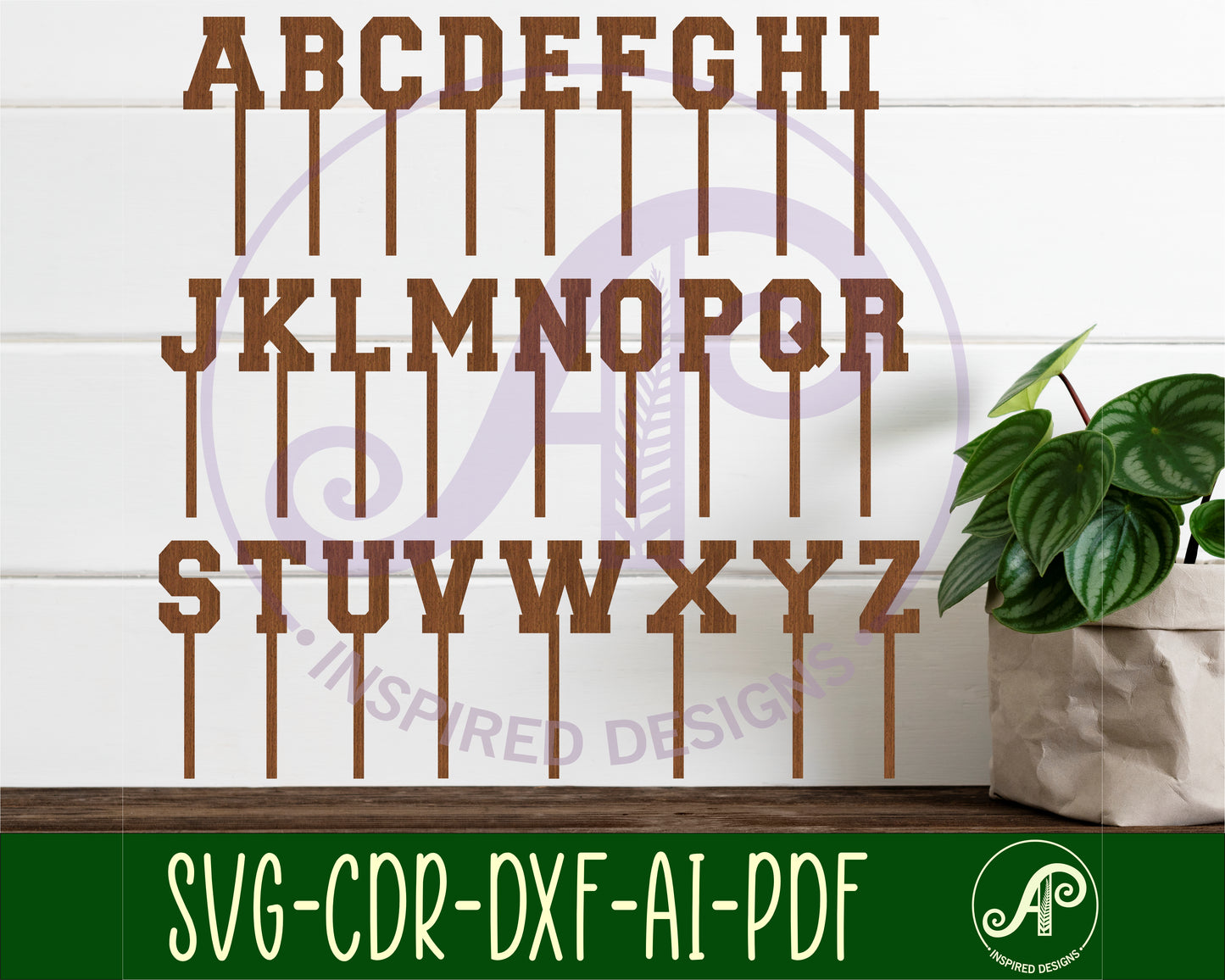 Sports alphabet topper designs SVG / DXF / AI / PDF / CDR