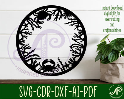 Coral reef wall sign design SVG / DXF / AI / PDF / CDR