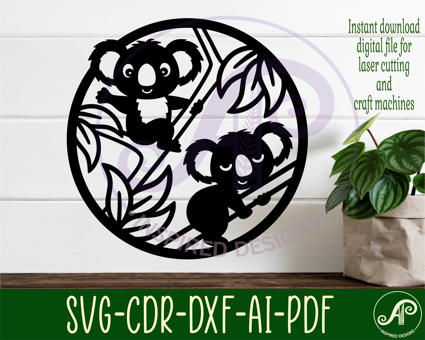 Koala wall sign design SVG / DXF / AI / PDF / CDR