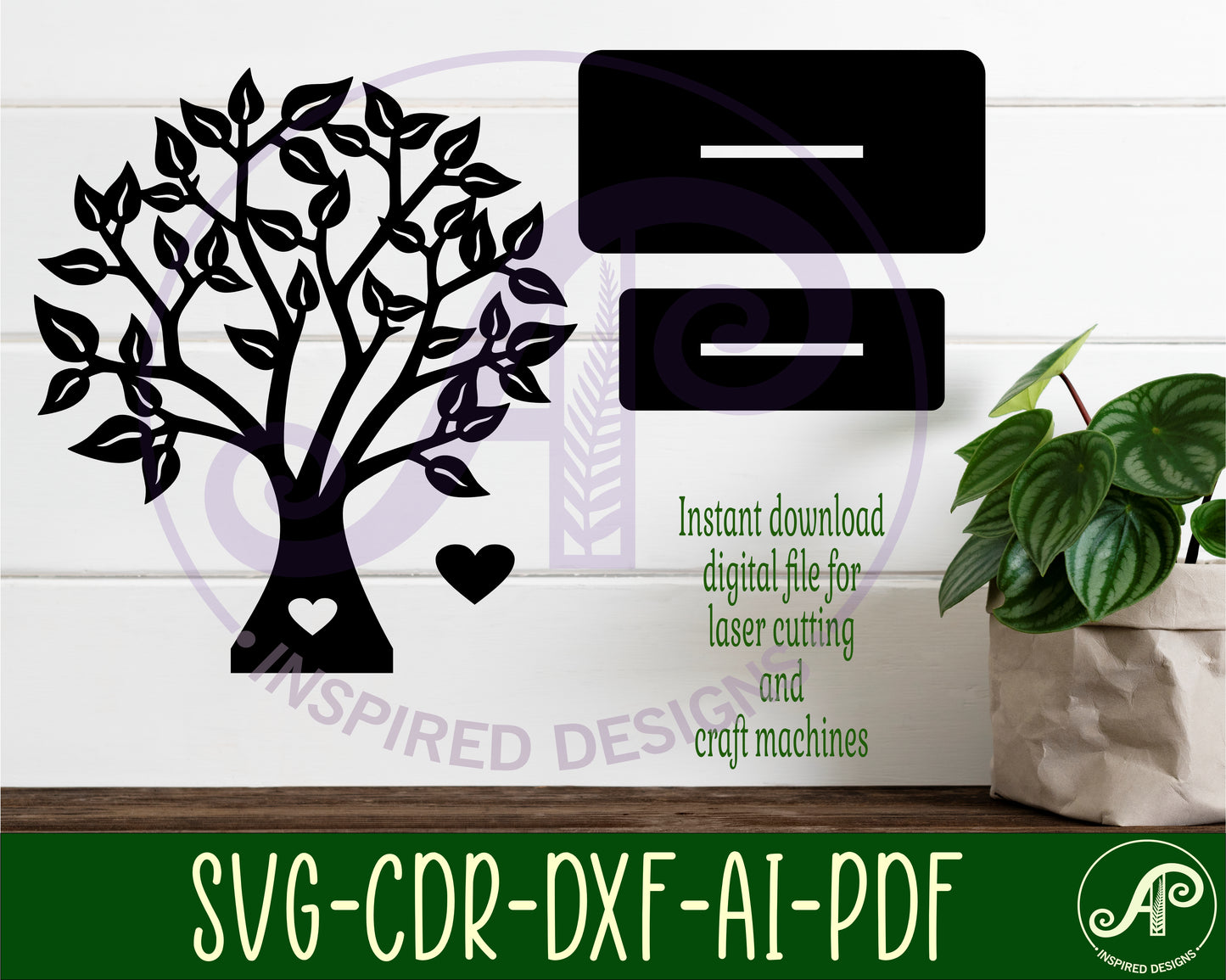 Family tree stand design SVG / DXF / AI / PDF / CDR design 2