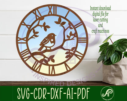 Bird clock template design