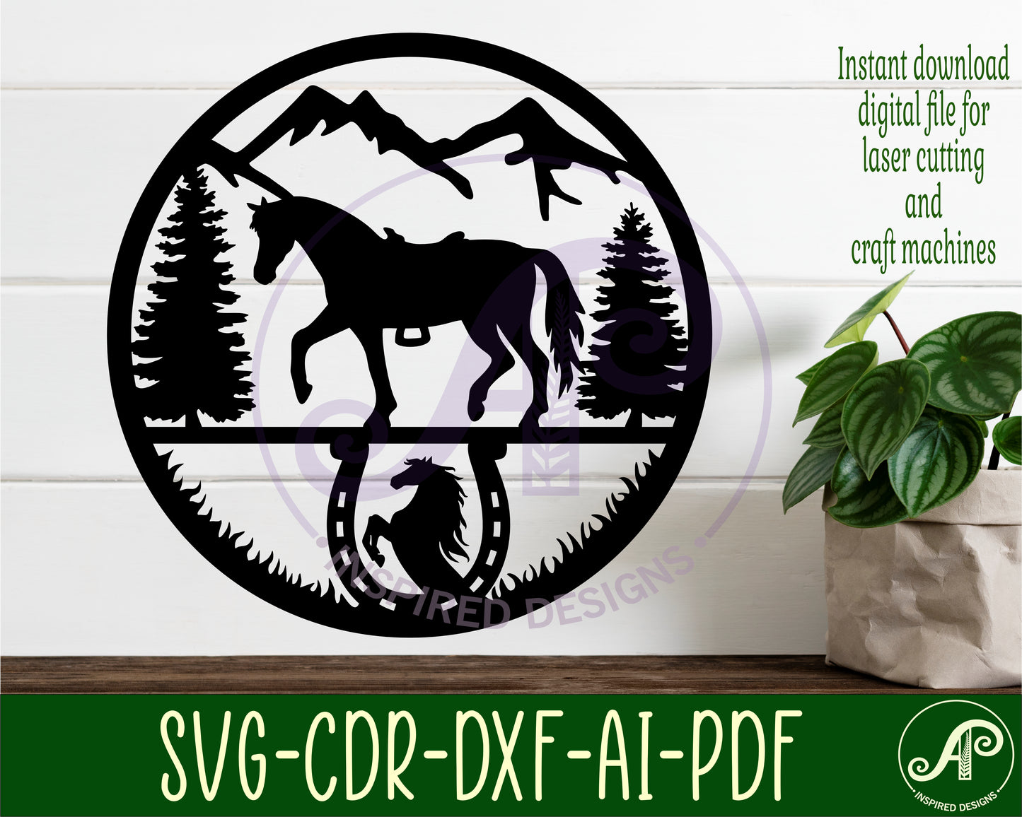 Horse wall sign design SVG / DXF / AI / PDF / CDR