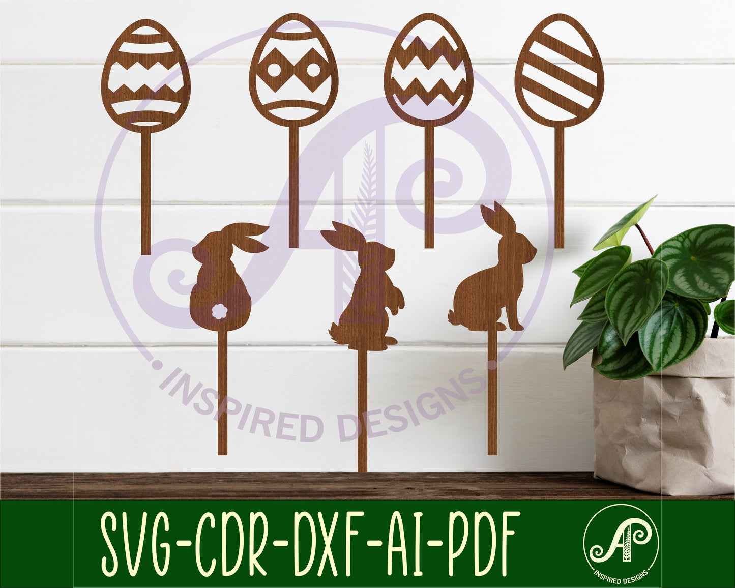 Easter cupcake topper design SVG / DXF / AI / PDF / CDR