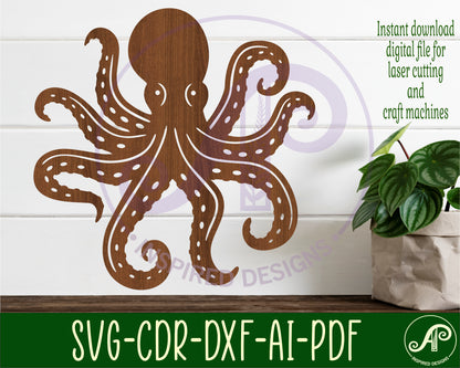 Octopus wall sign design SVG / DXF / AI / PDF / CDR