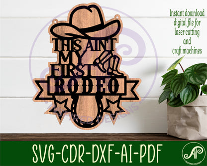 Rodeo wall sign design SVG / DXF / AI / PDF / CDR