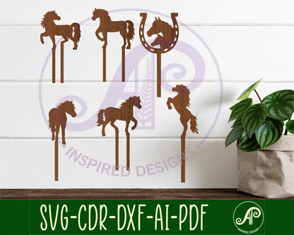 Horse  cupcake topper design SVG / DXF / AI / PDF / CDR