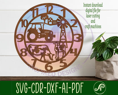 Farm clock template design