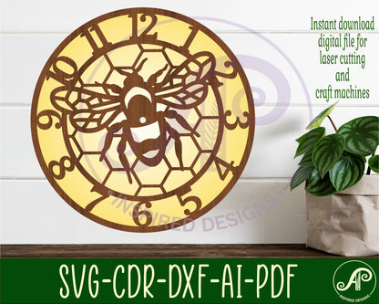 Bee clock template design