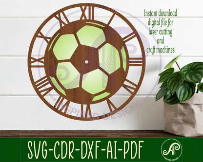 Soccer ball clock template design