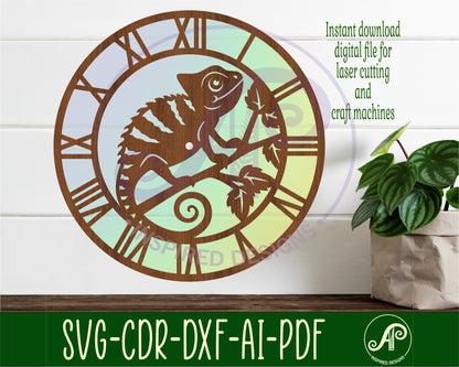 Chameleon clock template design