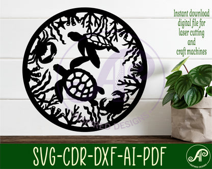 Turtle wall sign design SVG / DXF / AI / PDF / CDR