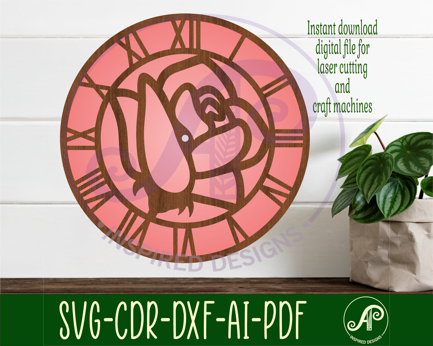 Rose clock template design