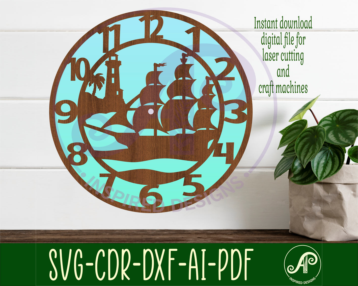 Nautical clock template design