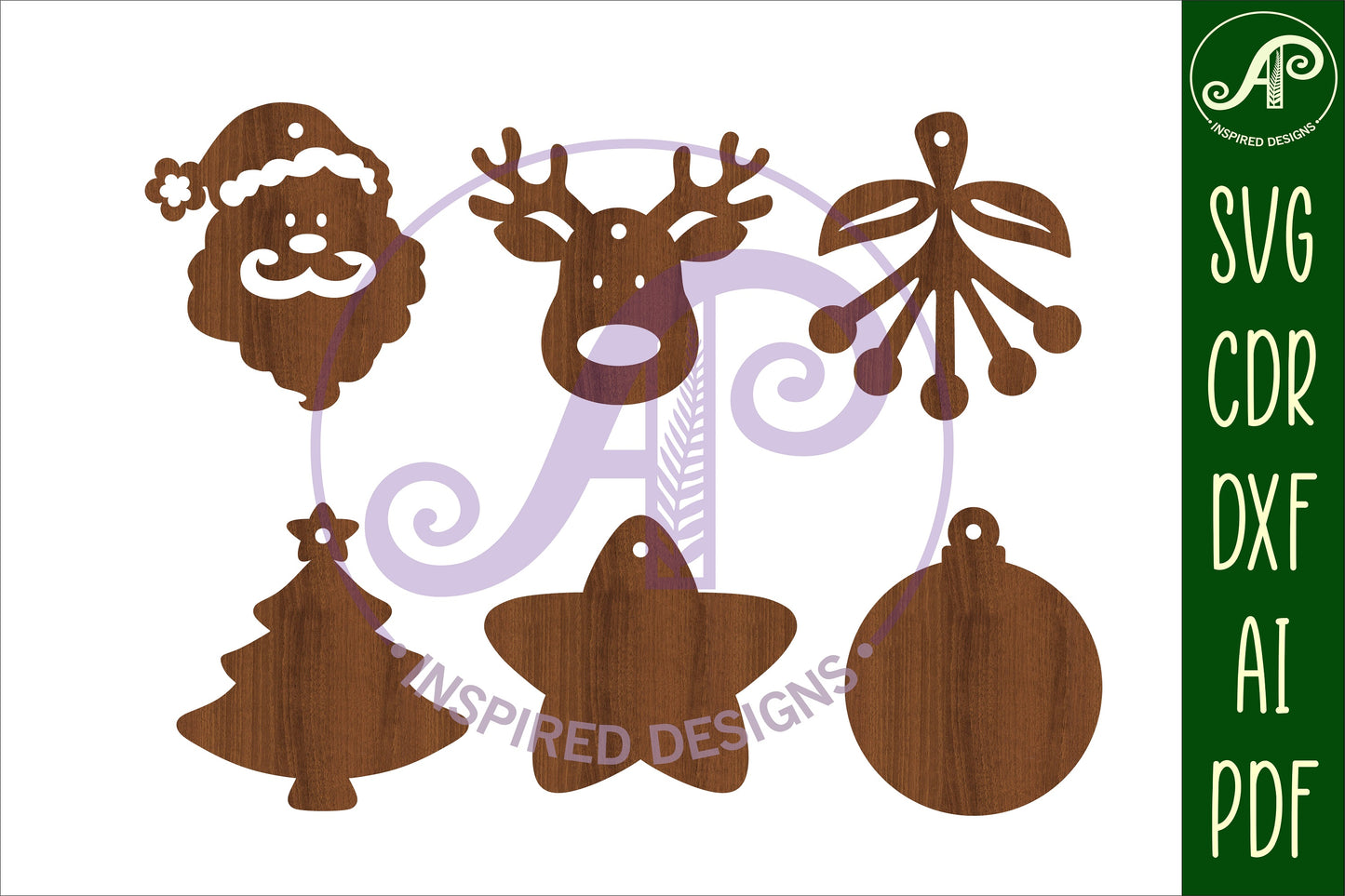 Christmas shape ornament designs  SVG / DXF / AI / PDF / CDR