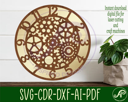 Gears clock template design