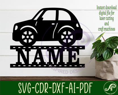 Car name sign SVG / DXF / AI / PDF / CDR