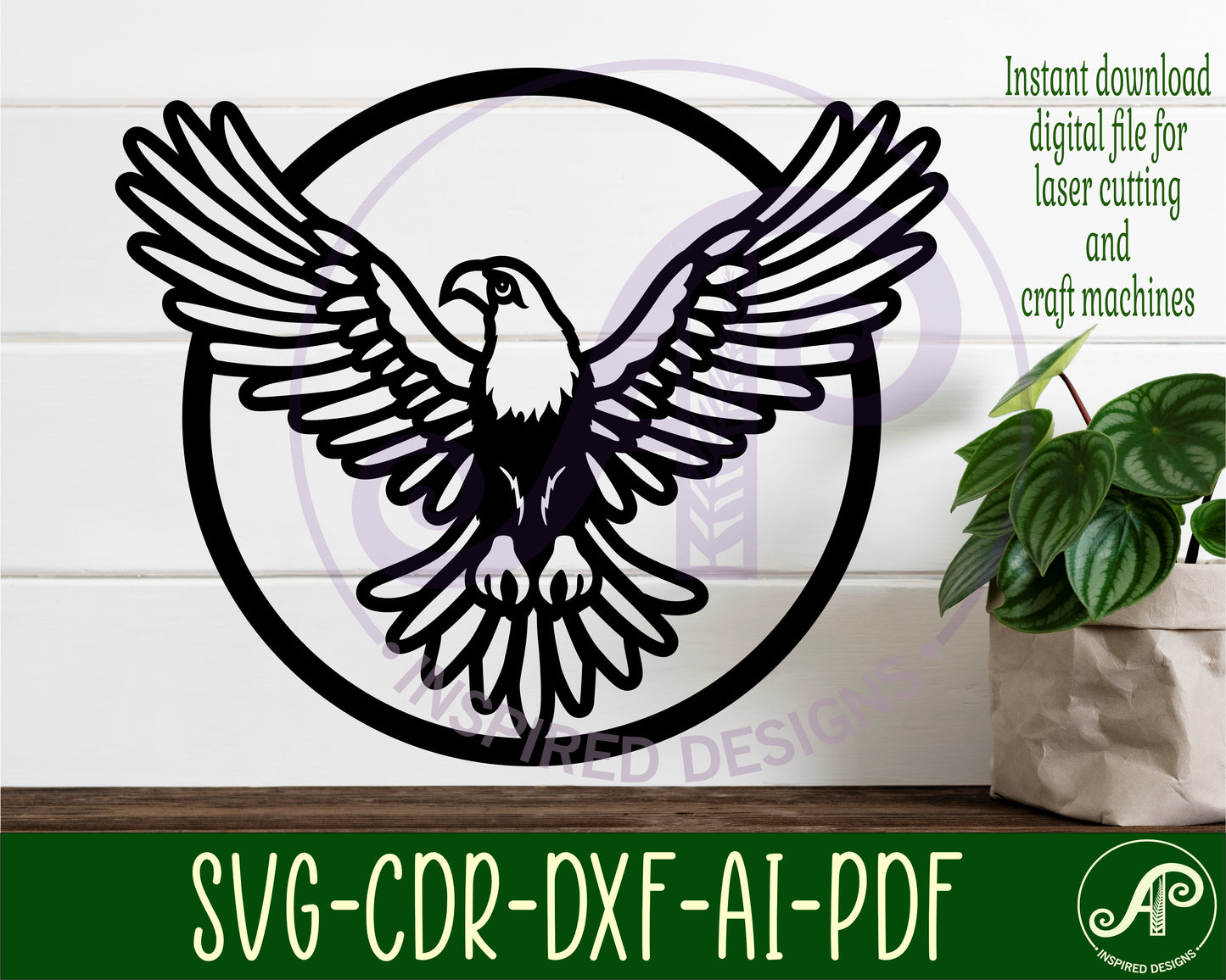 Eagle wall sign design SVG / DXF / AI / PDF / CDR