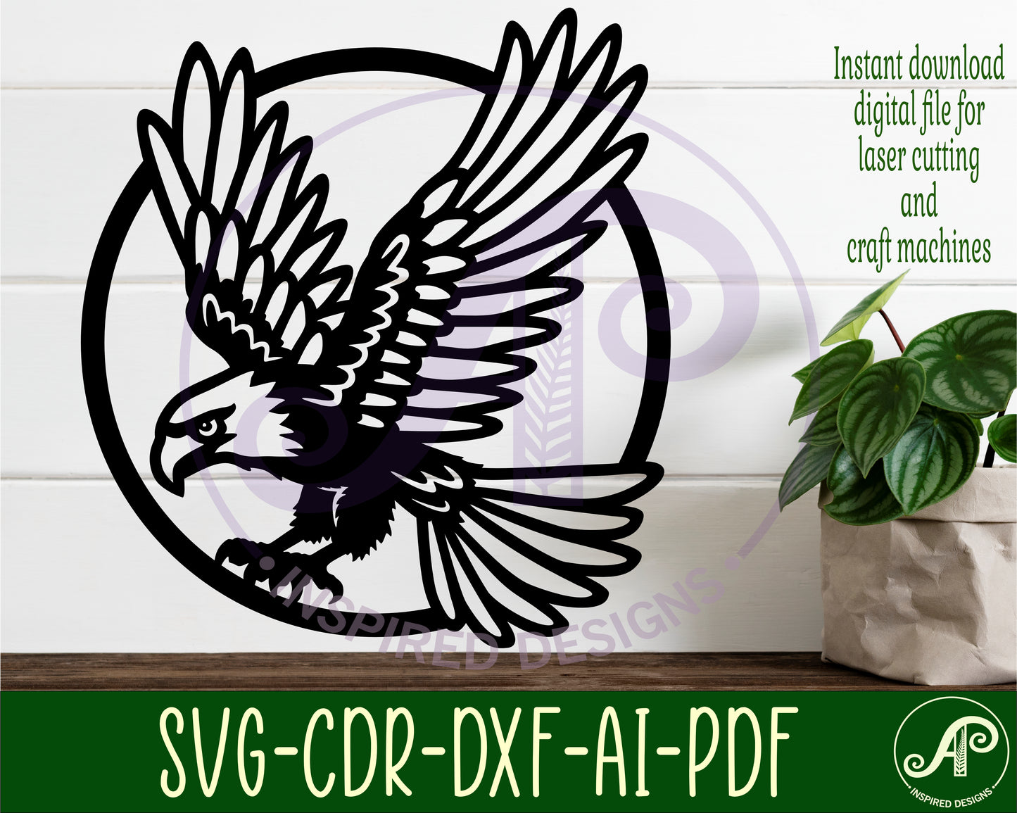 Eagle bird wall sign design SVG / DXF / AI / PDF / CDR