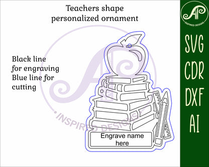 Teachers engraved ornament design SVG / DXF / AI