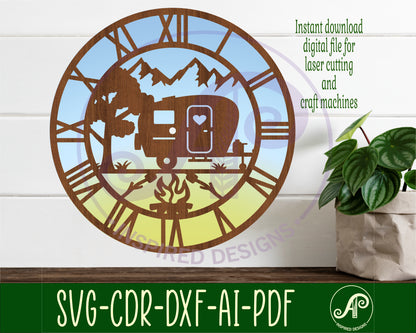 Caravan clock template design