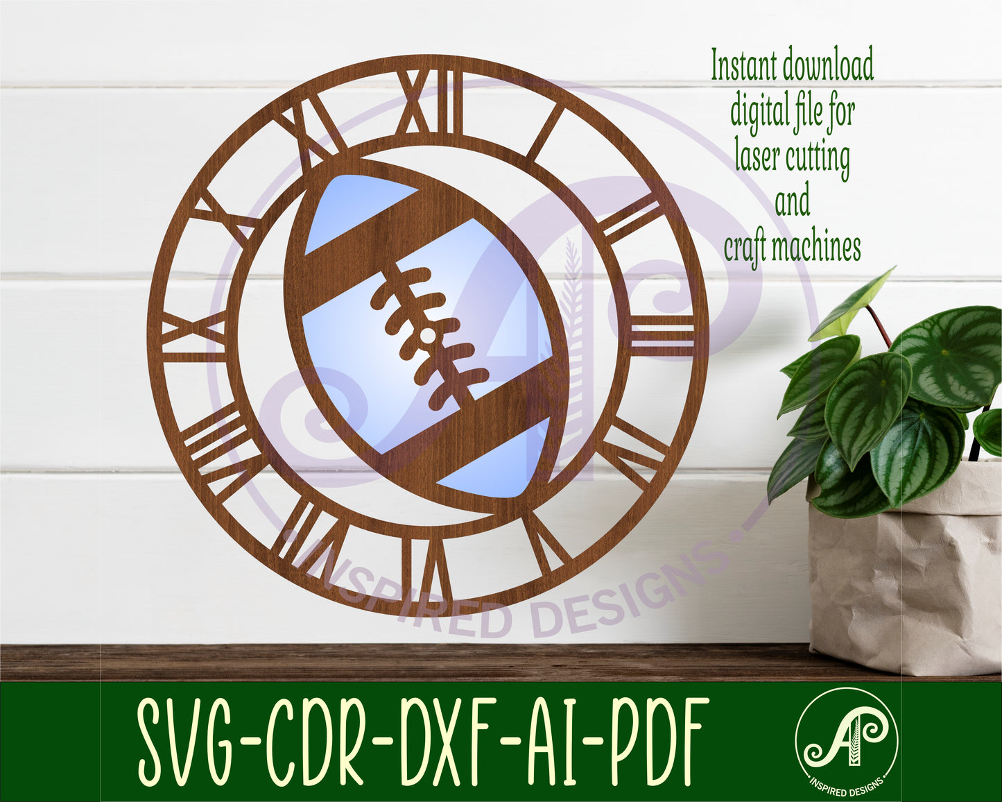 Football clock template design