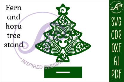 New Zealand Christmas tree stand design 2 SVG / DXF / AI / PDF / CDR