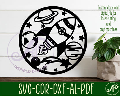 Rocket wall sign design SVG / DXF / AI / PDF / CDR