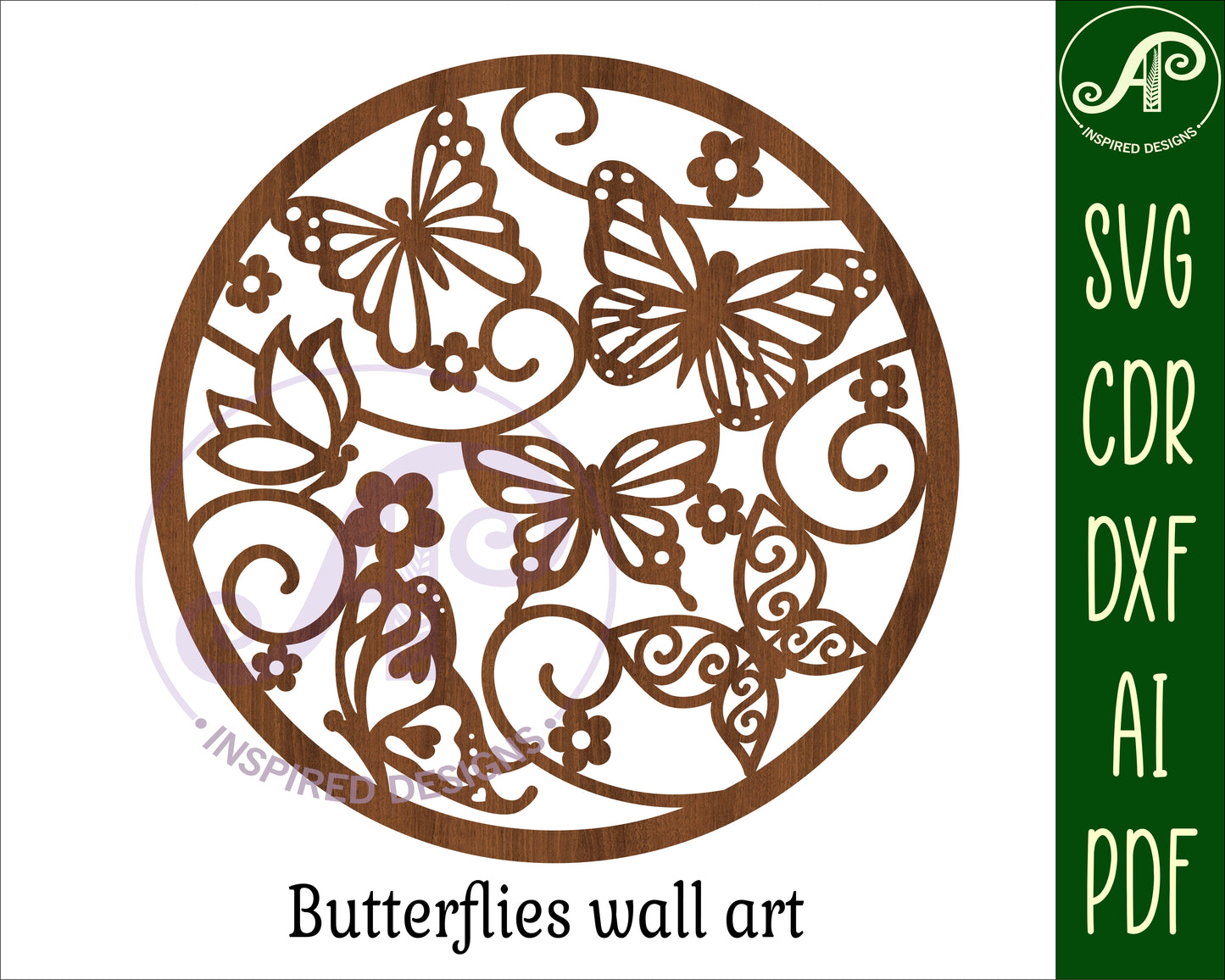 Butterflies wall sign design SVG / DXF / AI / PDF / CDR (Copy)